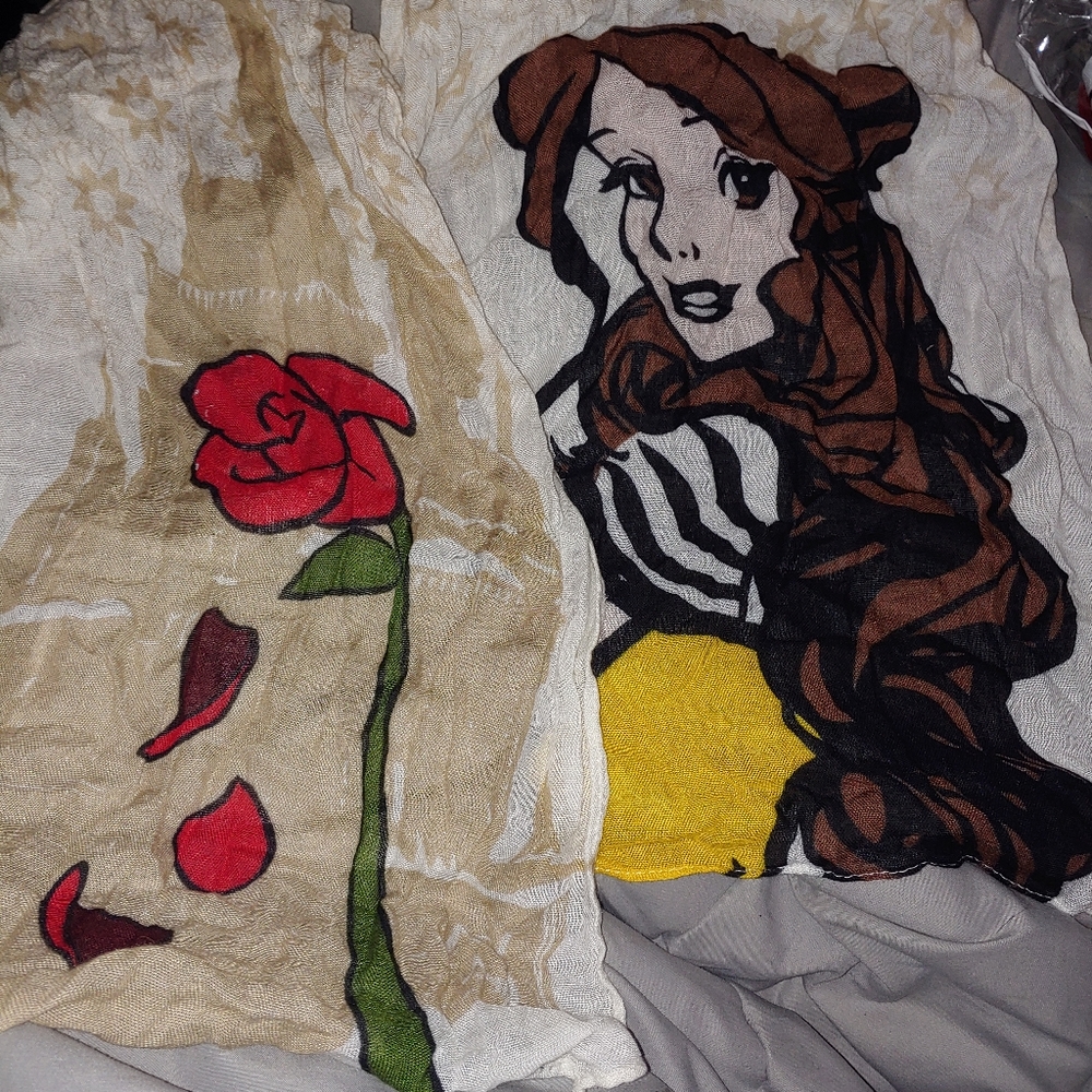 Disney Belle and rose scarf Beauty and the beast